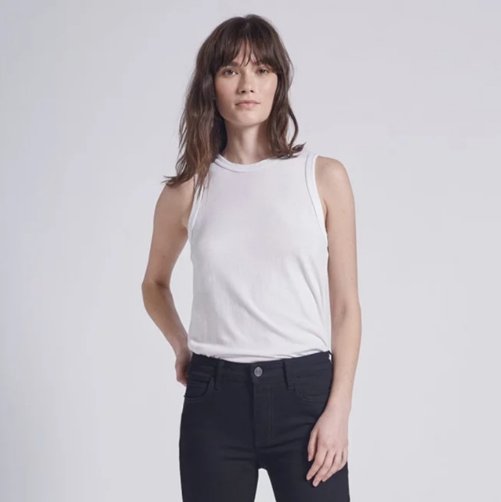 CURRENT/ELLIOTT WHITE COTTON MUSCLE TEE SHIRT NWOT - Picture 4 of 7